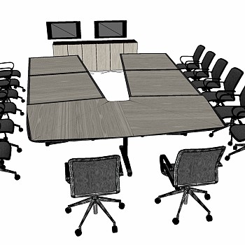 现代办公家具会议室会议桌椅子 (27)
