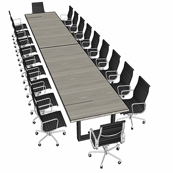 现代办公家具会议室会议桌椅子 (30)