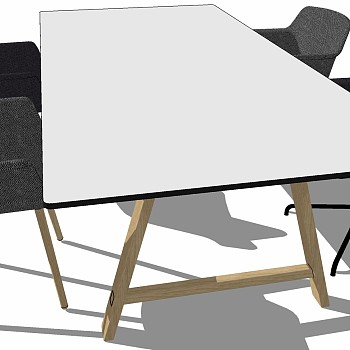 现代办公家具会议室会议桌椅子 (32)