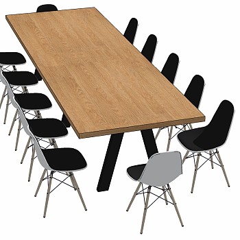 现代办公家具会议室会议桌椅子 (33)