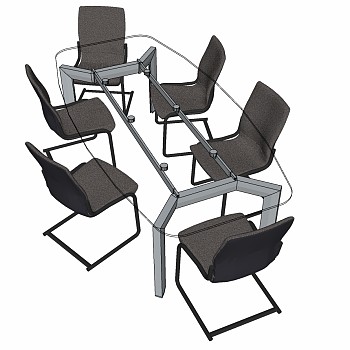 现代办公家具会议室会议桌椅子 (39)