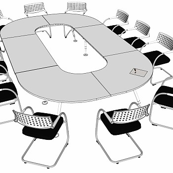 现代办公家具会议室会议桌椅子 (41)
