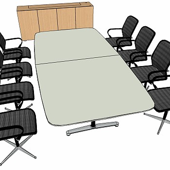 现代办公家具会议室会议桌椅子 (45)