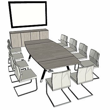 现代办公家具会议室会议桌椅子 (44)