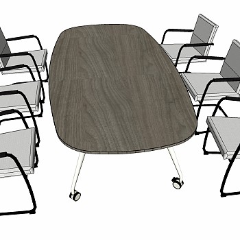 现代办公家具会议室会议桌椅子 (43)