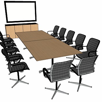 现代办公家具会议室会议桌椅子 (46)
