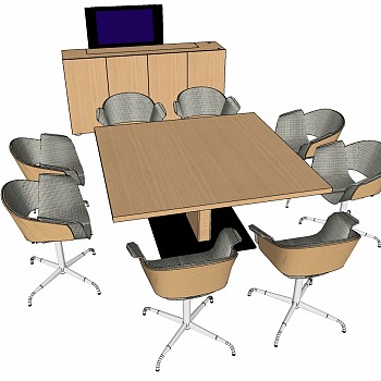 现代办公家具会议室会议桌椅子 (47)
