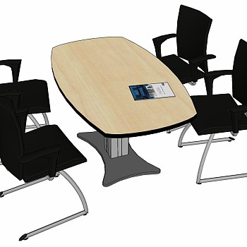 现代办公家具会议室桌椅子 (1)