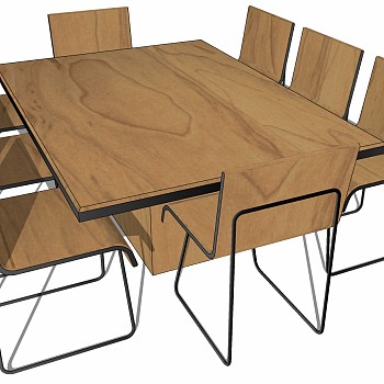 现代办公家具会议室桌椅子 (2)