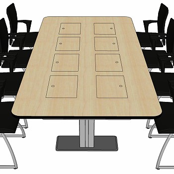 现代办公家具会议室桌椅子 (9)