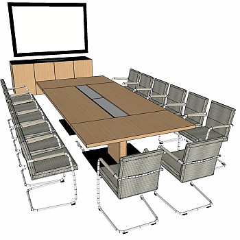 现代办公家具会议室桌椅子 (5)