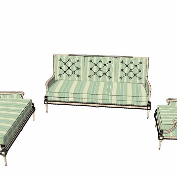 美式欧式古典皮革沙发 (1)