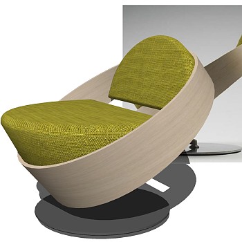 21现代北欧时尚艺术个性异形休闲椅sketchup草图模型下载