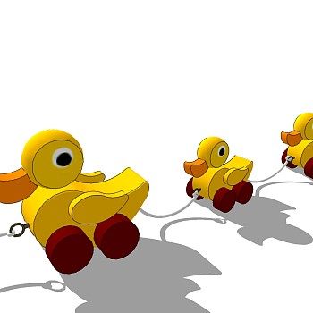 (30)小黄鸭儿童玩具sketchup草图模型下载