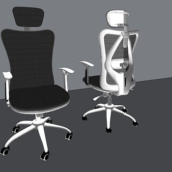 50现代椅子办公椅电竞椅sketchup草图模型下载