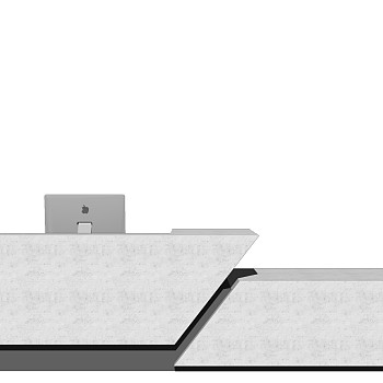 接待吧台前台桌sketchup草图模型下载