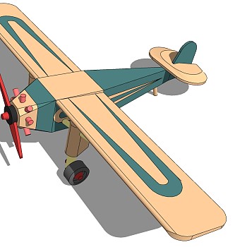 (56)儿童玩具飞机sketchup草图模型下载