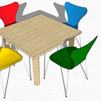 幼儿园家具儿童书桌椅子教室桌椅1 (8)