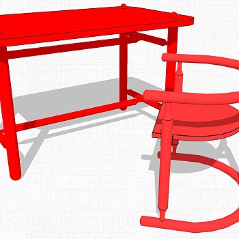 幼儿园家具儿童书桌椅子教室桌椅 (11)
