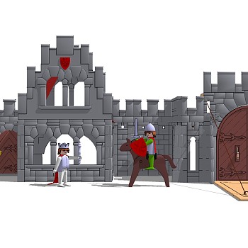 (1)童话人物乐高玩具城堡儿童玩具sketchup草图模型下载