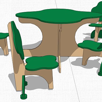 幼儿园家具儿童书桌椅子教室桌椅 (4)