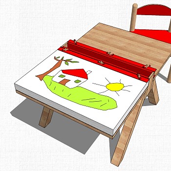 幼儿园家具儿童书桌椅子教室桌椅 (3)