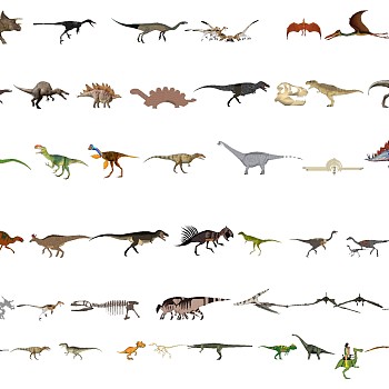 (65)恐龙恐龙骨骼sketchup草图模型下载