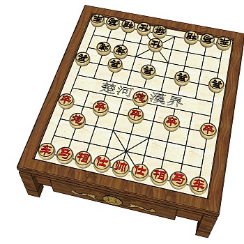 (72)中国象棋sketchup草图模型下载