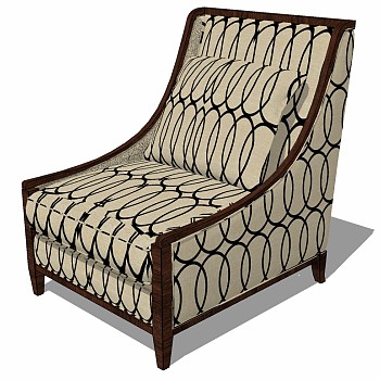 美式欧式休闲沙发椅子 (3)