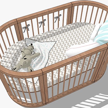 欧式儿童床婴儿床摇篮 (10)