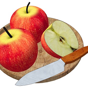 水果 苹果 水果刀 刀子