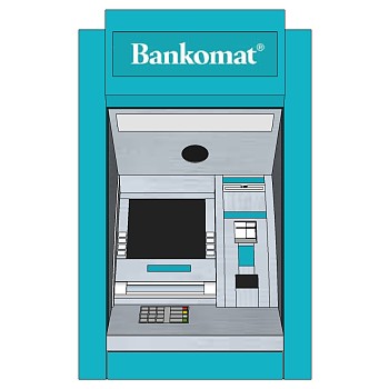 101银行ATM24小时自动取款机合集 sketchup草图模型下载