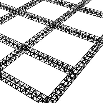 21龙骨钢架钢结构吊顶 sketchup草图模型下载