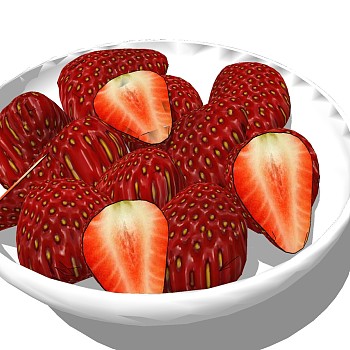 水果 草莓陶瓷果盘碗 (2)