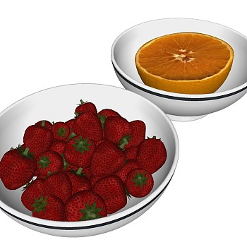 水果 草莓橙子陶瓷果盘碗