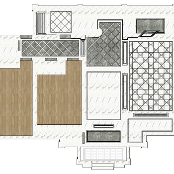 07现代 整套室内贴砖 瓷砖 门套 木地板 踢脚线sketchup草图模型下载