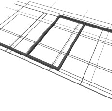 24吊顶天花裸顶管道系统喷淋消防管道sketchup草图模型下载