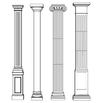 欧式法式罗马柱柱头柱子 (4)