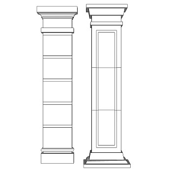 欧式法式罗马柱柱头柱子 (5)