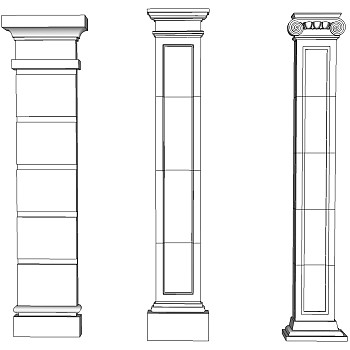 欧式法式罗马柱柱头柱子 (11)