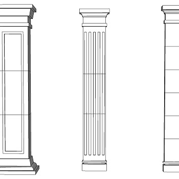 欧式法式罗马柱柱头柱子 (12)