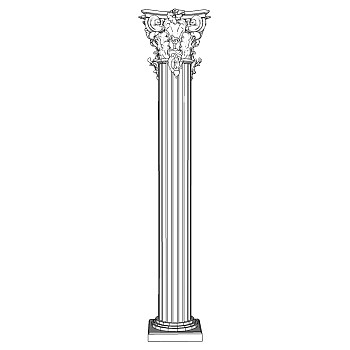 欧式法式罗马柱柱头柱子 a (1)