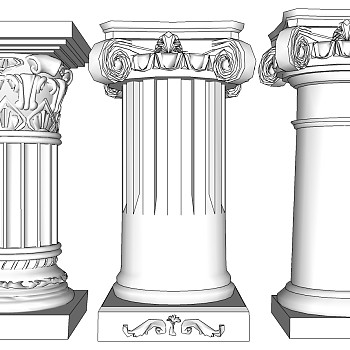 欧式法式罗马柱柱头柱子 a (3)