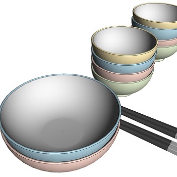 餐具碗筷SketchUp草图模型下载 (13)