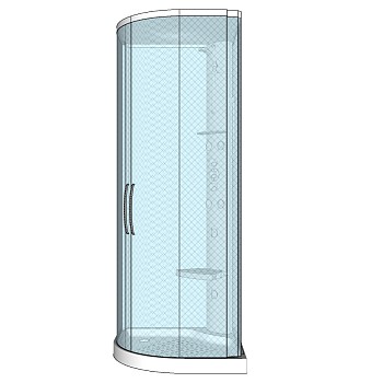 卫生间玻璃淋浴房隔断淋浴间 (15)