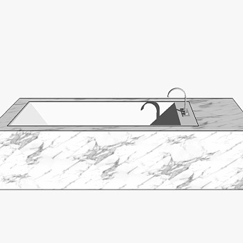 现代卫浴浴缸sketchup草图模型下载 (19)