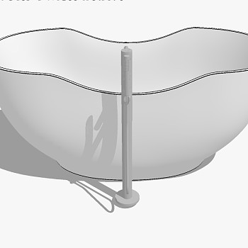 现代卫浴浴缸sketchup草图模型下载 (14)