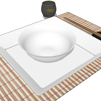餐具盘子刀叉SketchUp草图模型下载 (8)