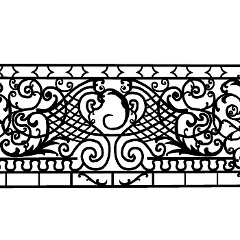欧式法式铁艺护栏栏杆 (2)