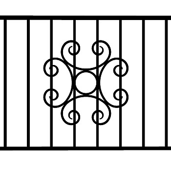 欧式法式铁艺护栏栏杆 (6)